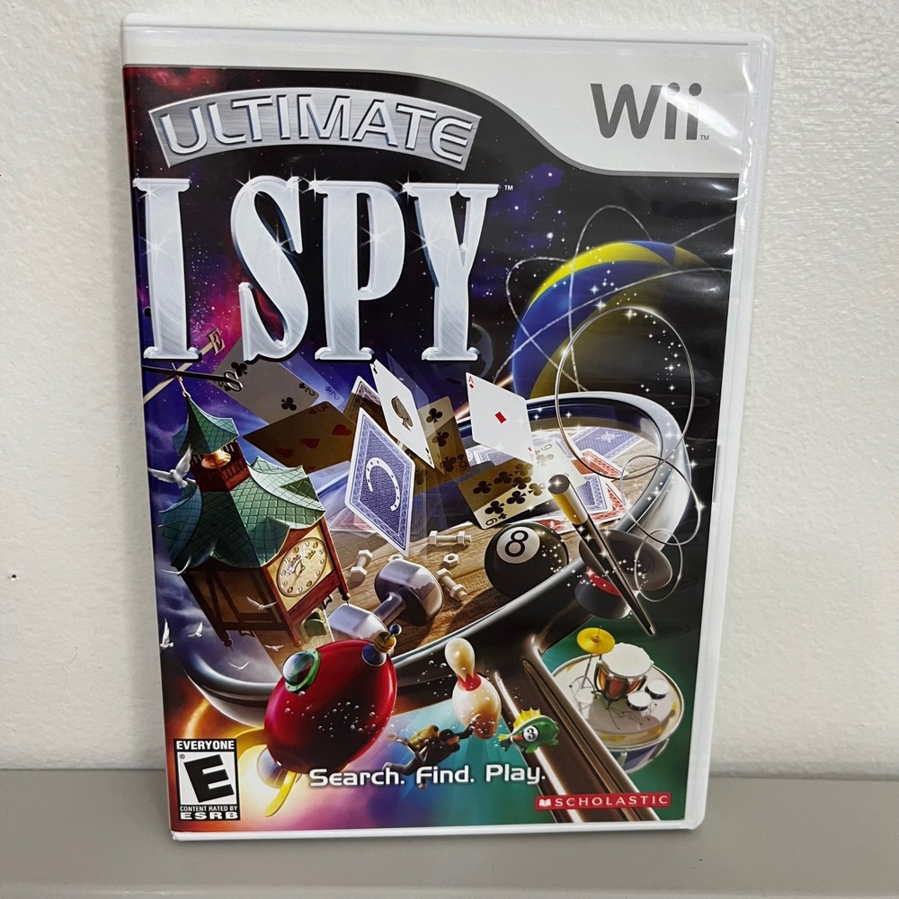 Scholastic Ultimate I Spy Nintendo Wii Game Complete CIB Puzzle Hidden Object E